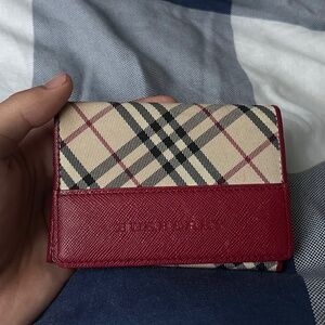 Burberry Red Check Wallet